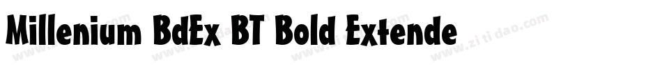 Millenium BdEx BT Bold Extended字体转换